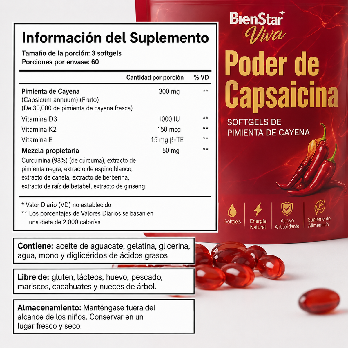 Pimienta de Cayena Bienstar Viva™
