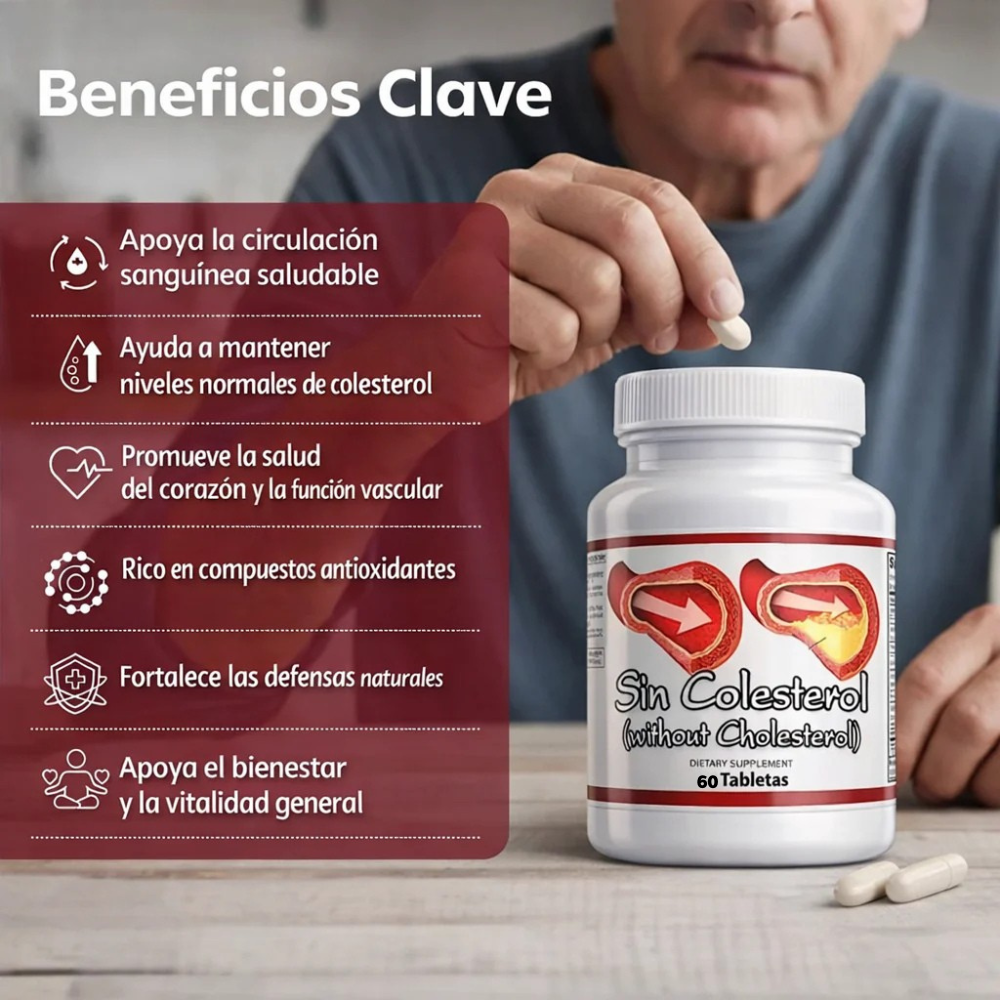 Sin colesterol, máxima potencia, fórmula de grado médico.