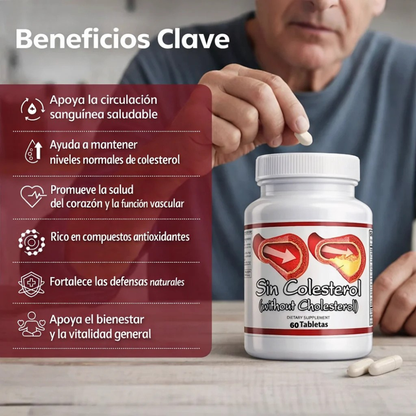Sin colesterol, máxima potencia, fórmula de grado médico.
