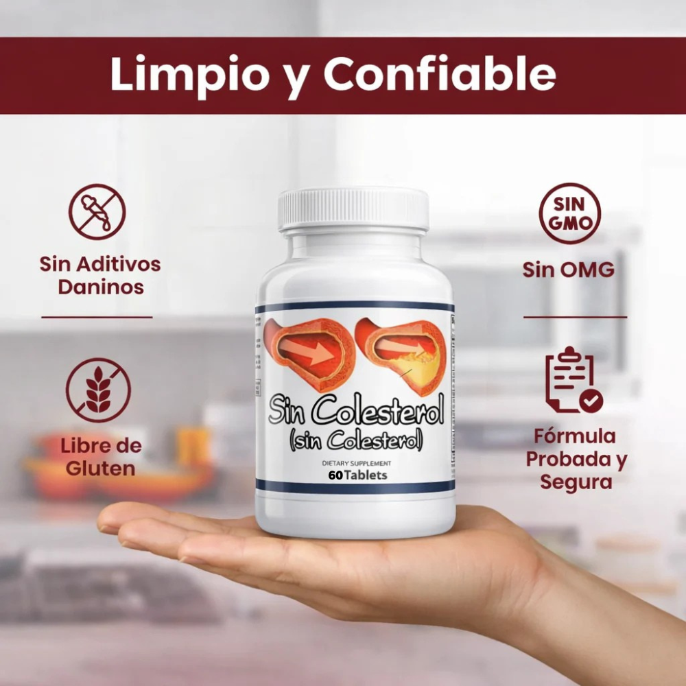 Sin colesterol, máxima potencia, fórmula de grado médico.